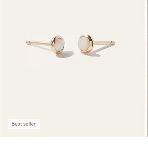 Quince Opal Stud Earrings in Gold